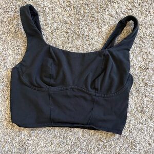 VS Pink Women's Black Crop Top